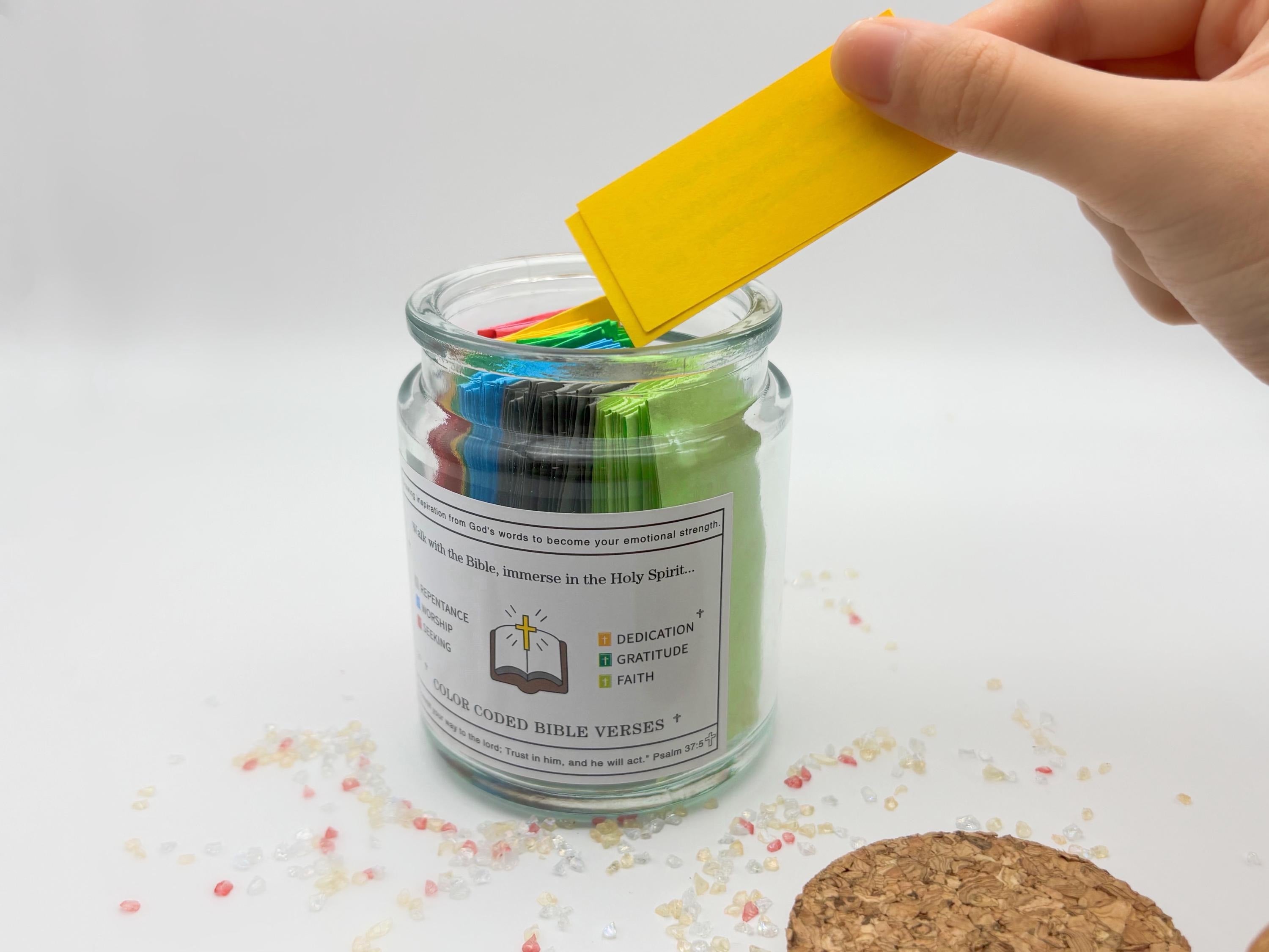 Bible Verse Jar for Men – Faith & Encouragement Gift, Scripture Jar for Dad, Father’s Day Gift, Jesus Devotional Jar