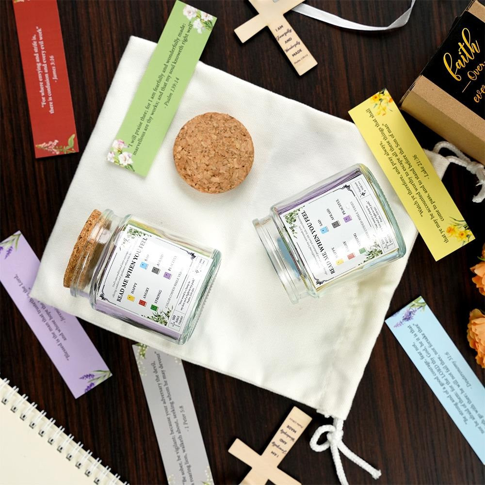 Bible Verse Jar (KJV) - Christian Gifts for Women, Men - Inspirational Prayer Jar for Mom, Dad - Faith, Religious Accessories & Decor.