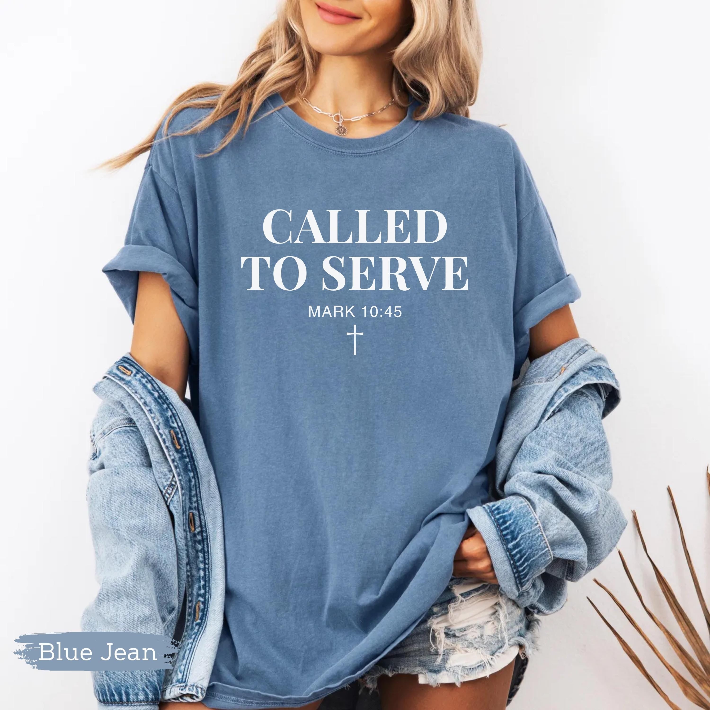 Called To Serve Comfort Colors® Shirt, Bible Verse Tee, Christian Shirt, Faith Based Apparel, Religious Gift, Church Group Tee