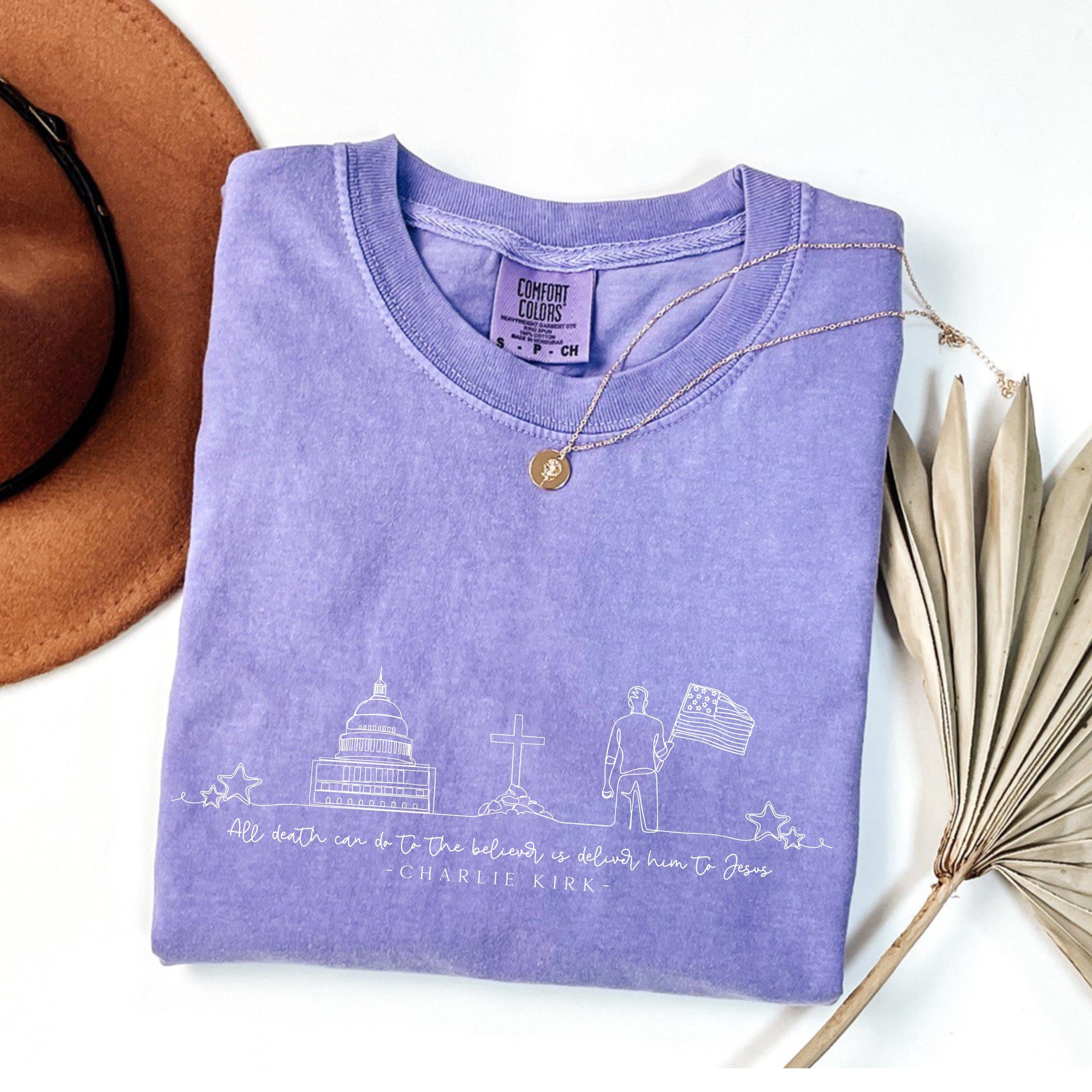 Charlie Kirk Christian Shirt, All Deaths Are Due Quote Tee, Faith T-Shirt, A True Patriot Charlie Kirk Shirt, Christian Merch Jesus Shirt