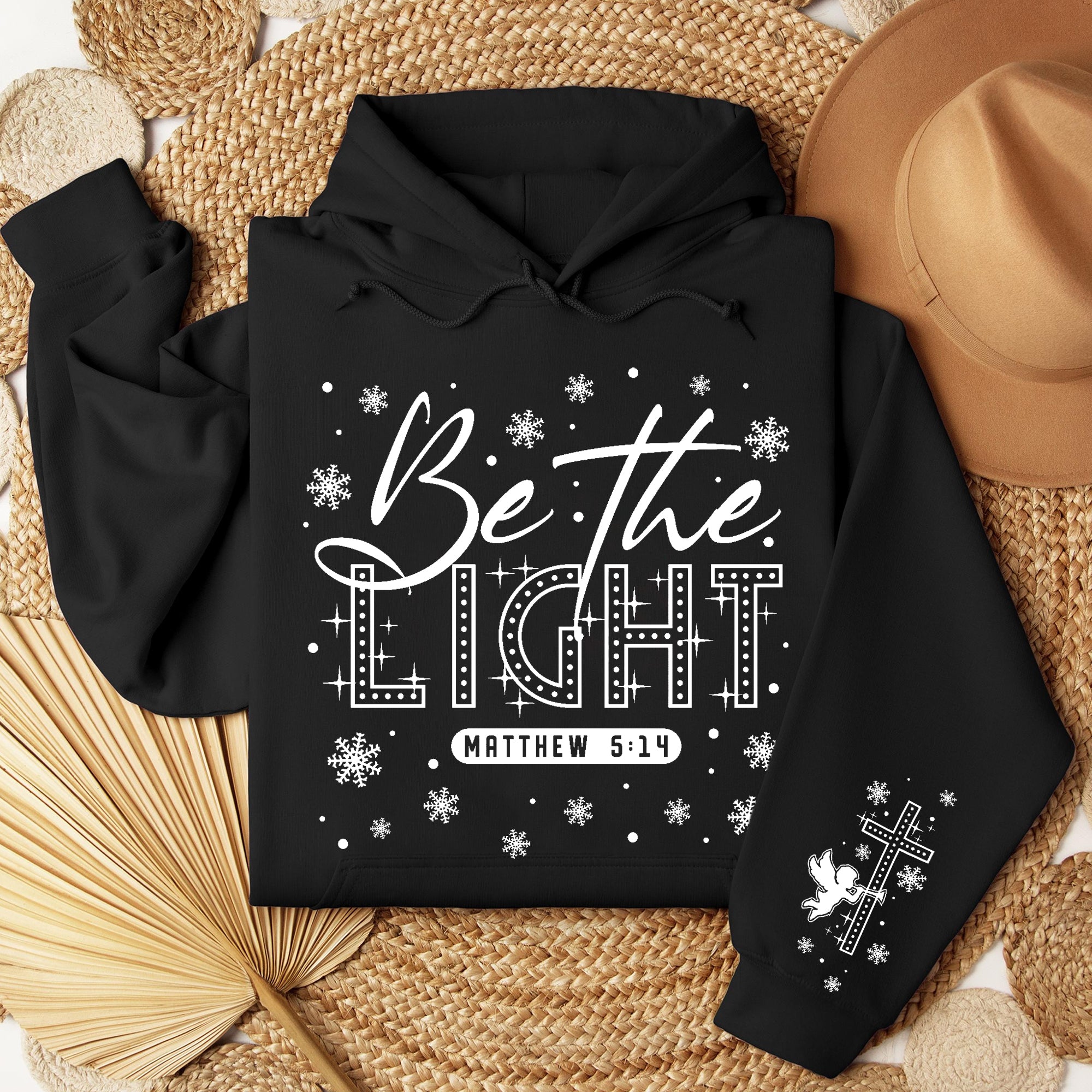 Be The Light Sweatshirt, Nativity Scene Sweatshirt, Coquette Jesus Christmas Sweatshirt. ILAF13