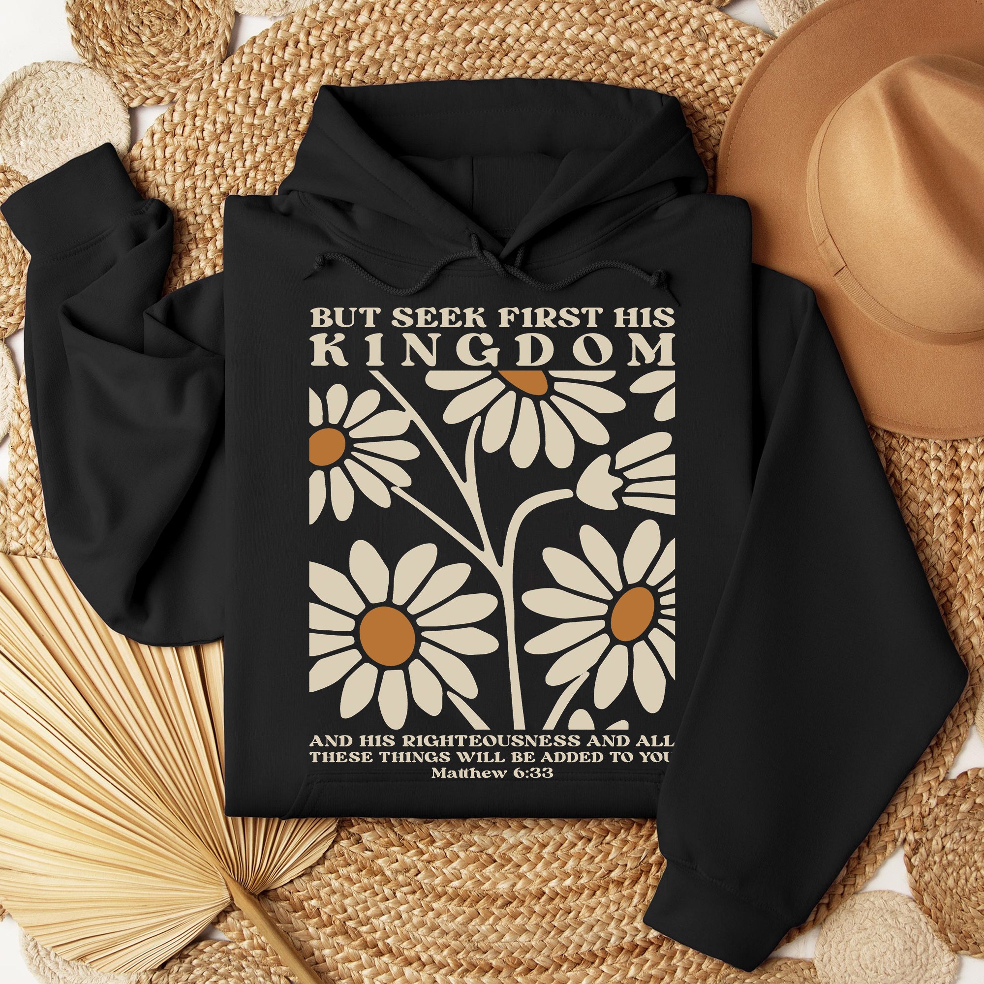 But Seek First His Kingdom Sweatshirt, Scripture Christian Sweatshirt, Aesthetic Christian Sweatshirt. ILAF12