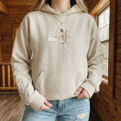 Embroidered 'Lost Sheep' Sweatshirt, Jesus Leaves the 99, The Lord is