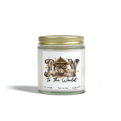 Joy to the World Christian Candle, Nativity Scene, Inspirational Christmas Gift, Holiday Candle for Spiritual Decor CDLAF26